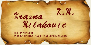Krasna Milaković vizit kartica